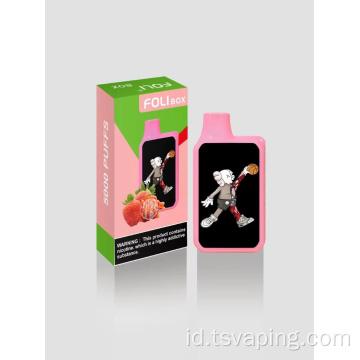 Kotak puff foli 5000 puff yang kuat